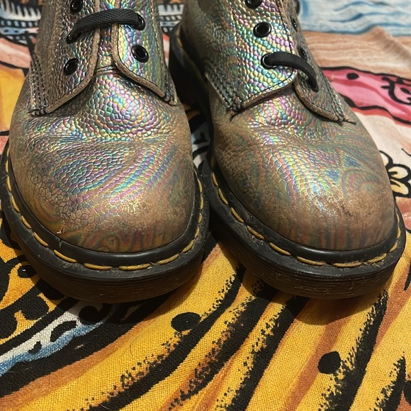 ✨RARE✨Dr Martens psychedelic coating vintage Made in England UK 5 EU 7 💀🐦⬛ - Picture 4 of 6